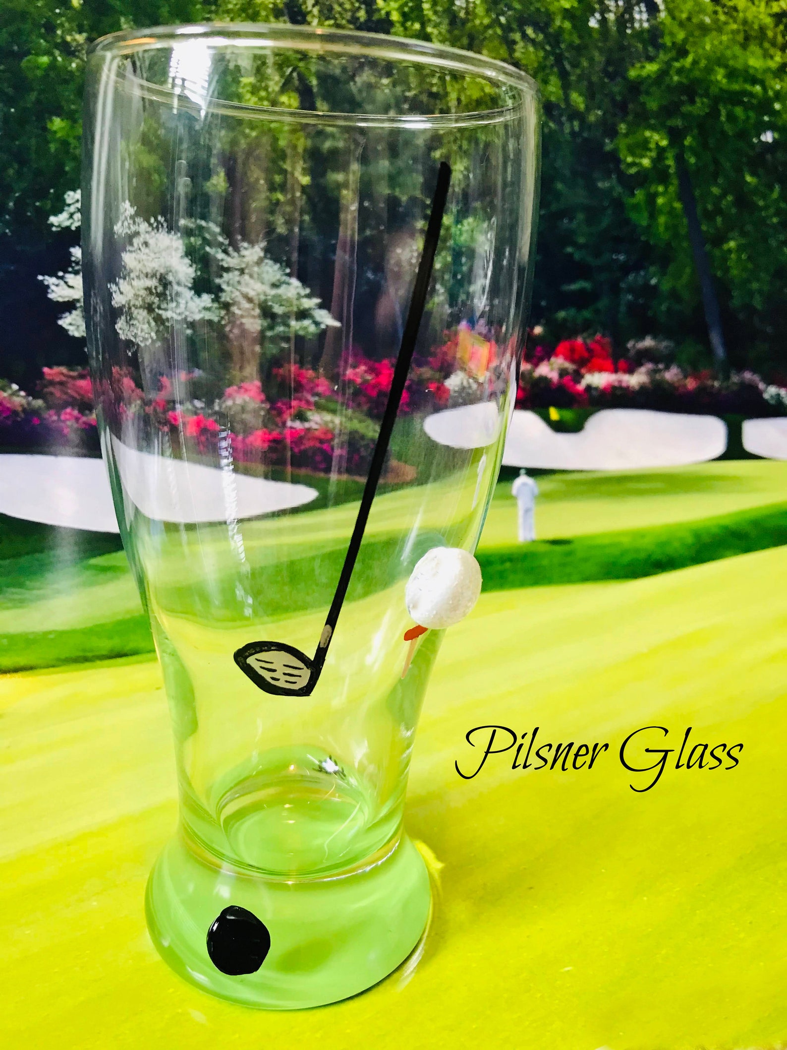 Wine Glass Golf Club Golf Ball Golfer Wine Glass Golf Club Etsy