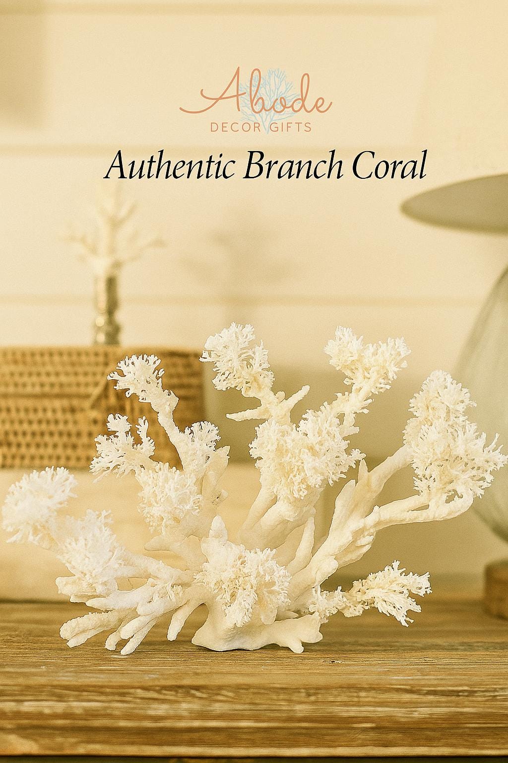 Large White Reef Coral Sculpture: Nautical Coastal Decor