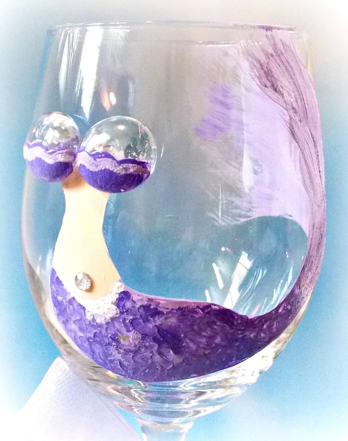Wine Glass Mermaid Glass Mermaid NauticalBeach House Etsy