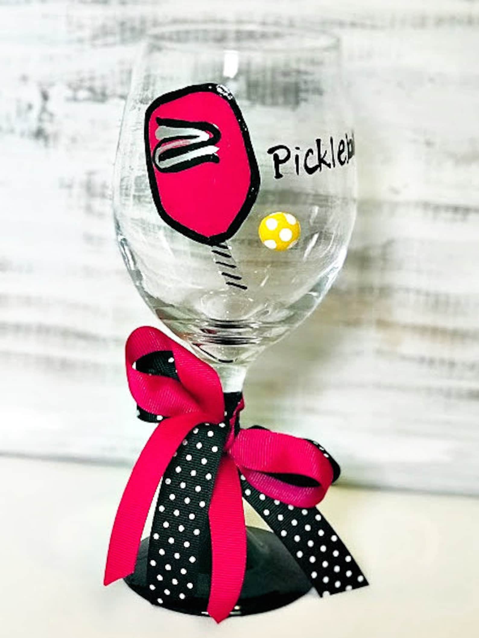 Pickleball Paddle Pickleball Wine Glass Pickleball Player Etsy