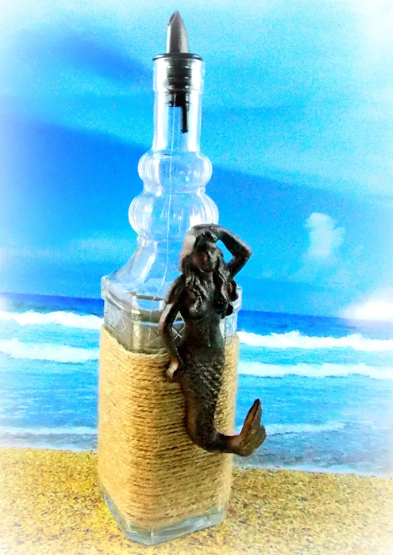 Mermaid Decor Dispenser Olive Oil Kitchen Dish Soap Etsy