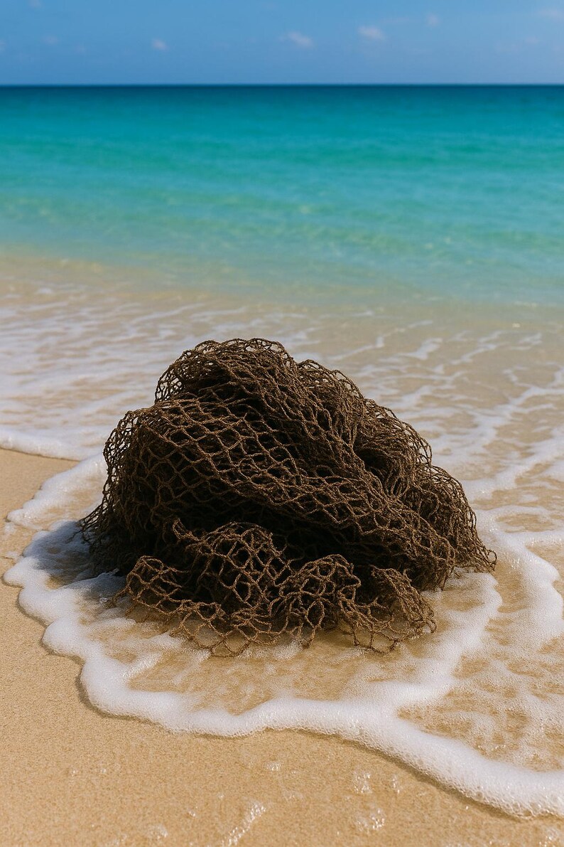Giant Size 10'x10' Authentic Used Fish Net for Coastal and Nautical ...