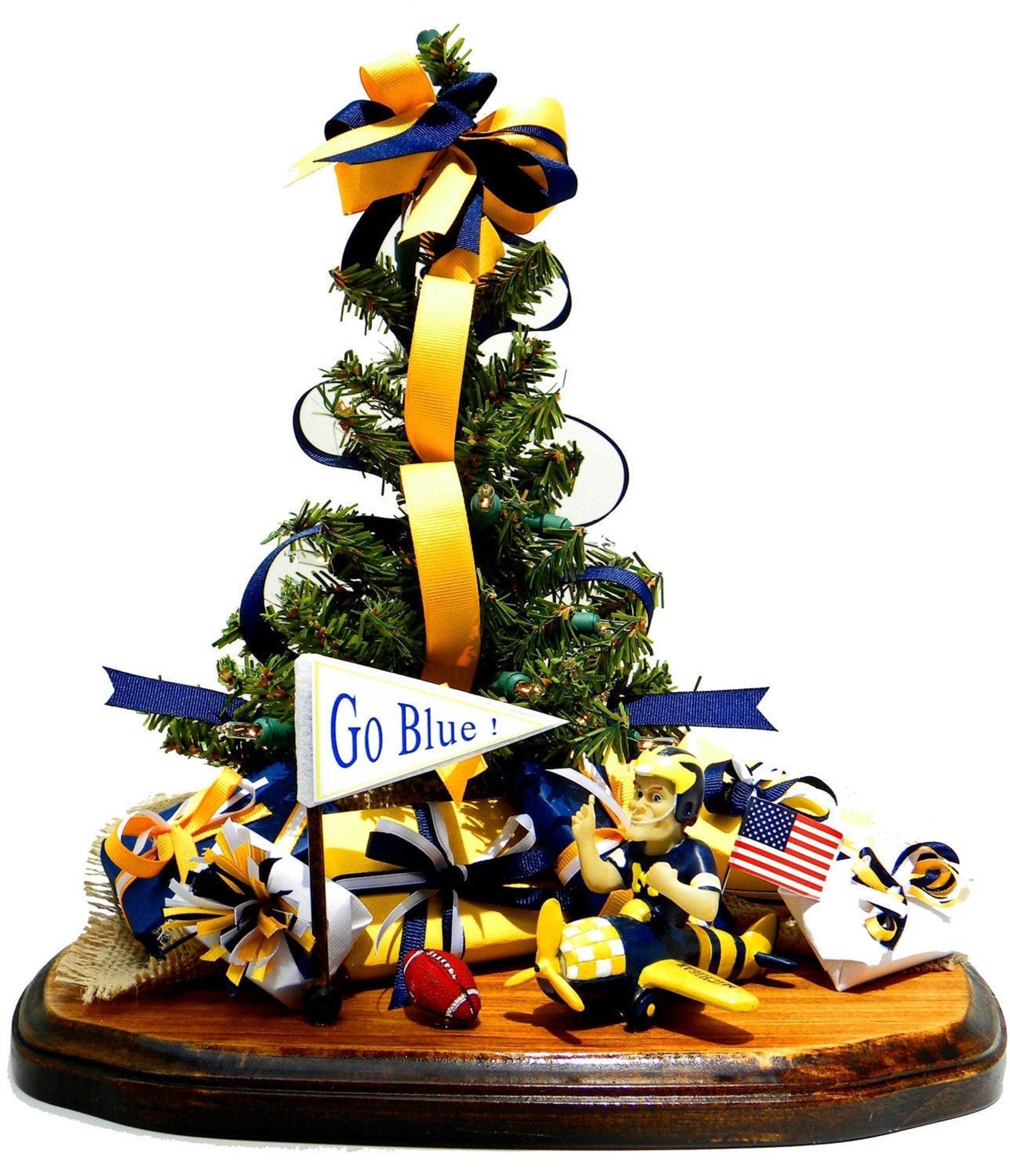 Michigan Wolverines Christmas Tree Michigan Wolverines Etsy
