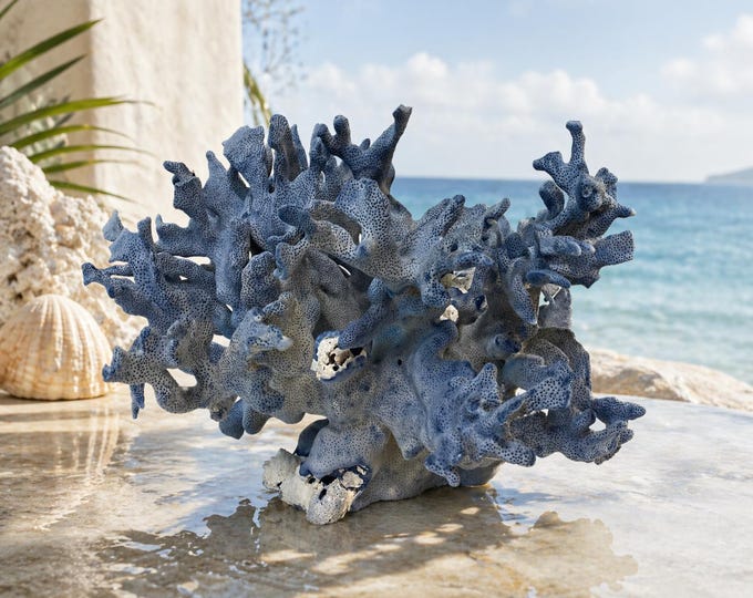 Blue Reef Coral Specimen: Authentic Coastal Specimen (#BL-106)