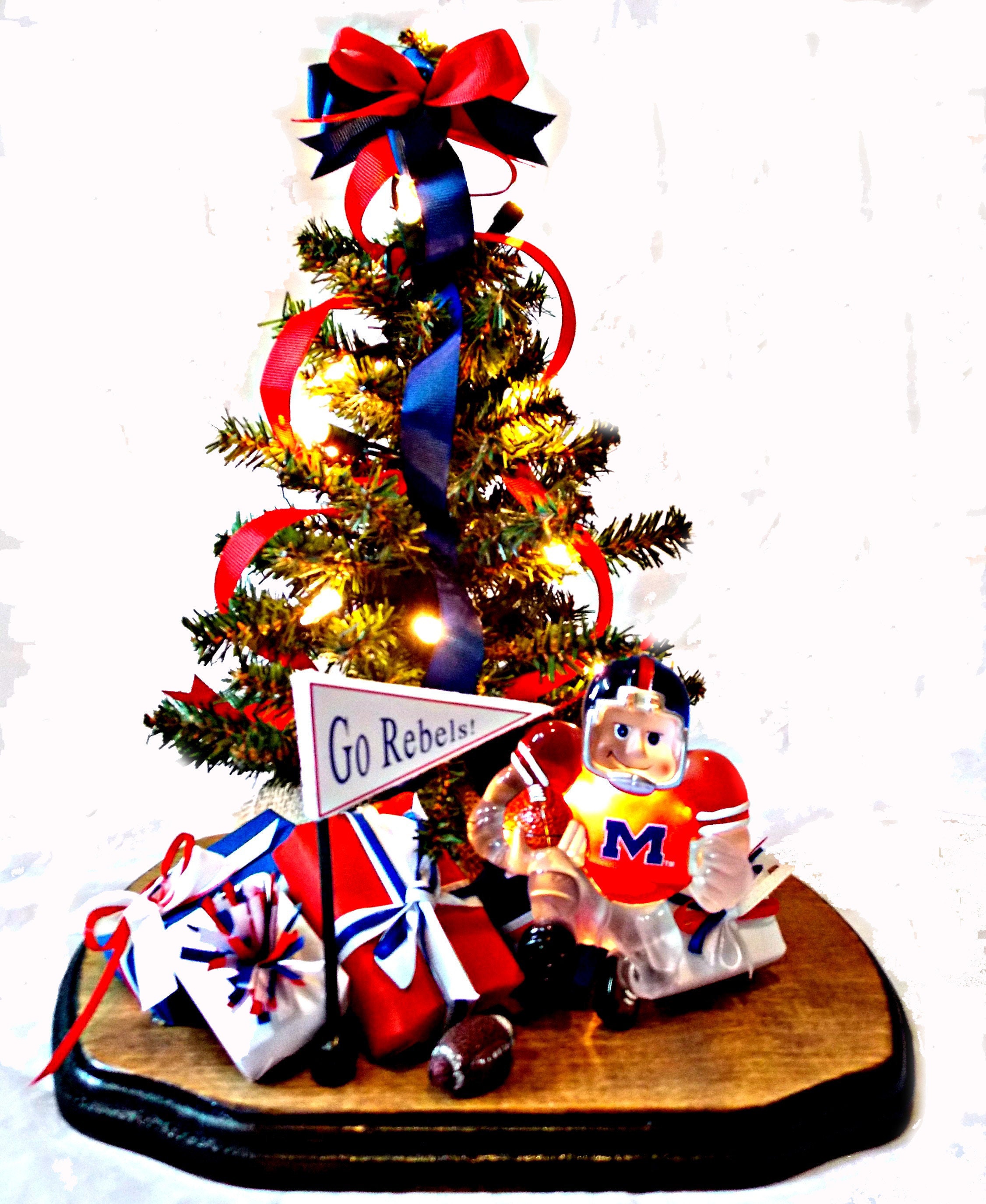 Ole Miss Rebel Ornament Christmas Tree Fan Alumni Etsy