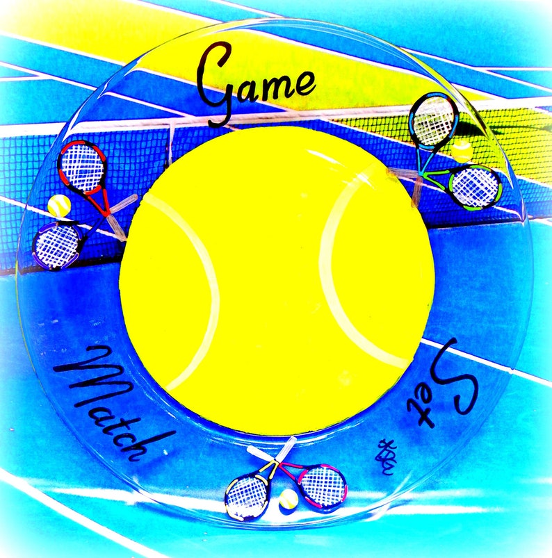 Tennis Gift Tennis Plate Tennis Tray Tennis Racquet Team Etsy