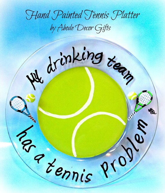 Tennis Gift Tennis Plate Tennis Tray Tennis Racquet Team Etsy
