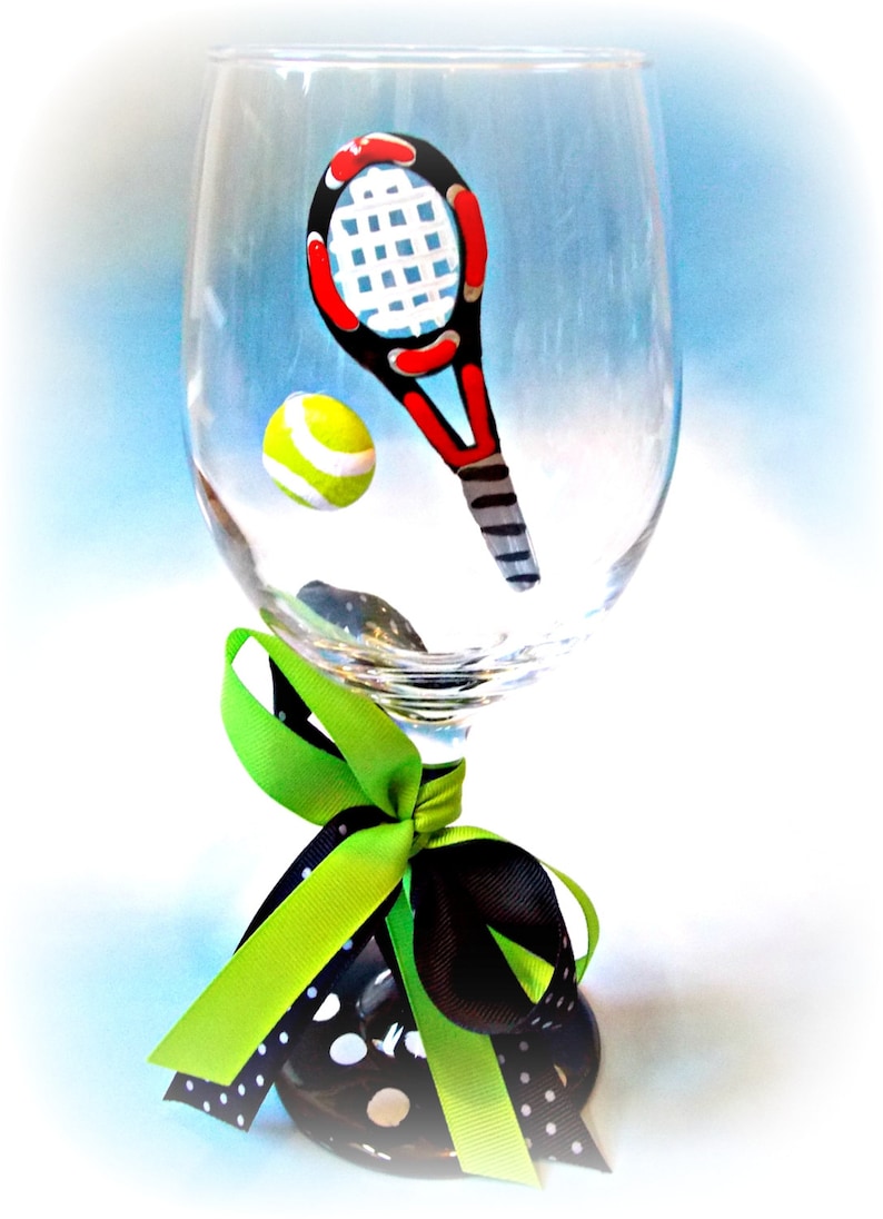 Tennis Wine Glass Tennis Gifts Tennis Team Gift Team Etsy