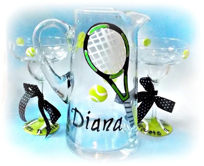 Tennis Gifts Tennis Ball Margarita Glass Tennis Glass Etsy