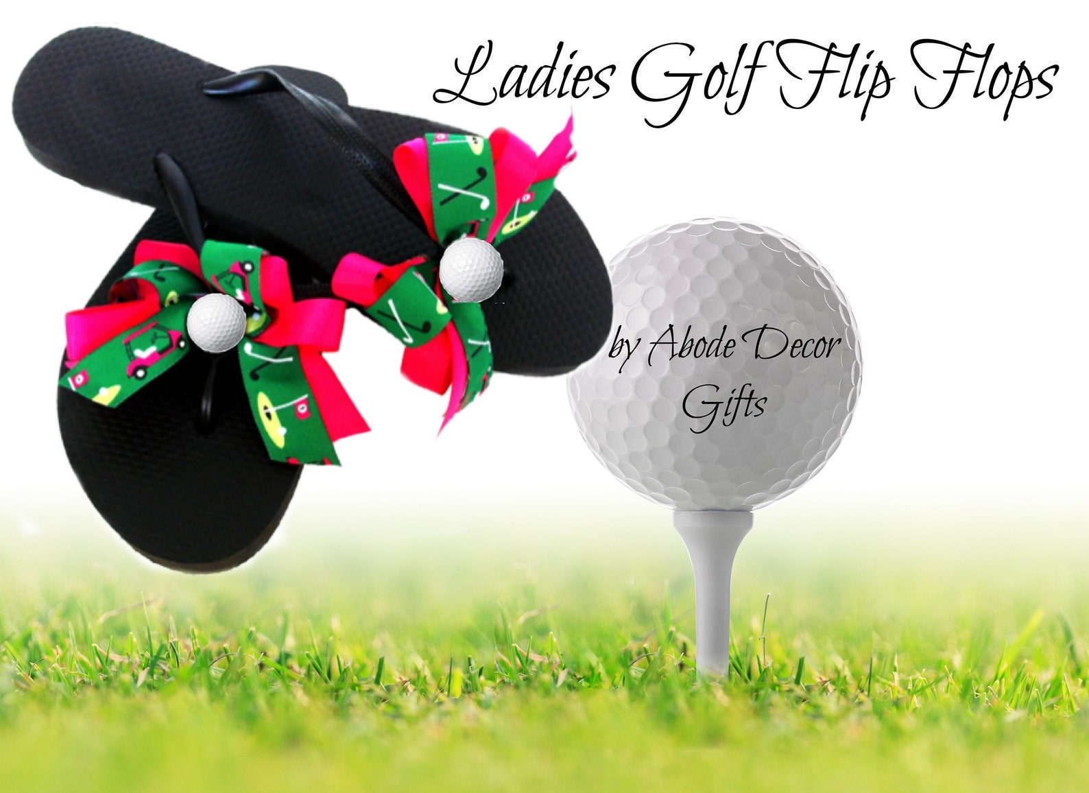 Flip Flops Golf Golf Ball Golf Cart Women's Golf Flip Etsy
