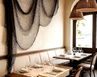 Giant Size 10'x10' Authentic Used Fish Net for Coastal and Nautical Decor