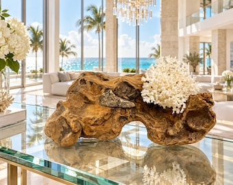 Tidal Sanctuary | White Coral & Sculptural Driftwood
