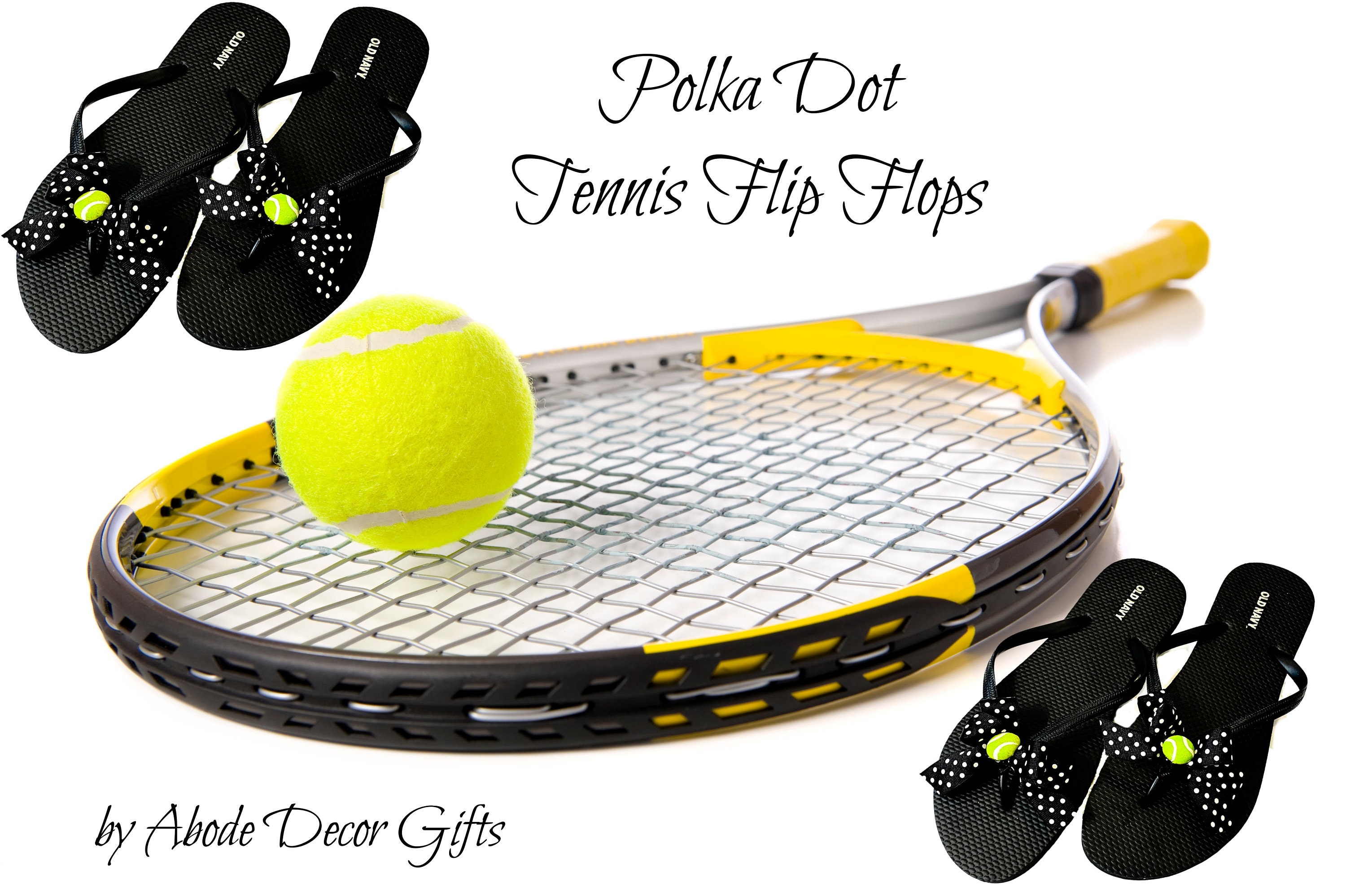 Tennis Flip Flops Tennis Gifts Tennis Gifts for Women Etsy