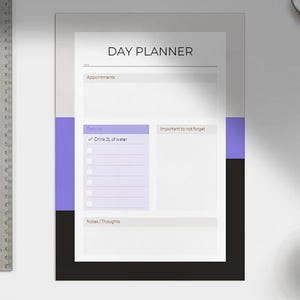 Printable Daily Productivity Planner | Minimalist To-Do List | Digital Planner PDF | Daily Schedule Organizer | A4 Printable Planner