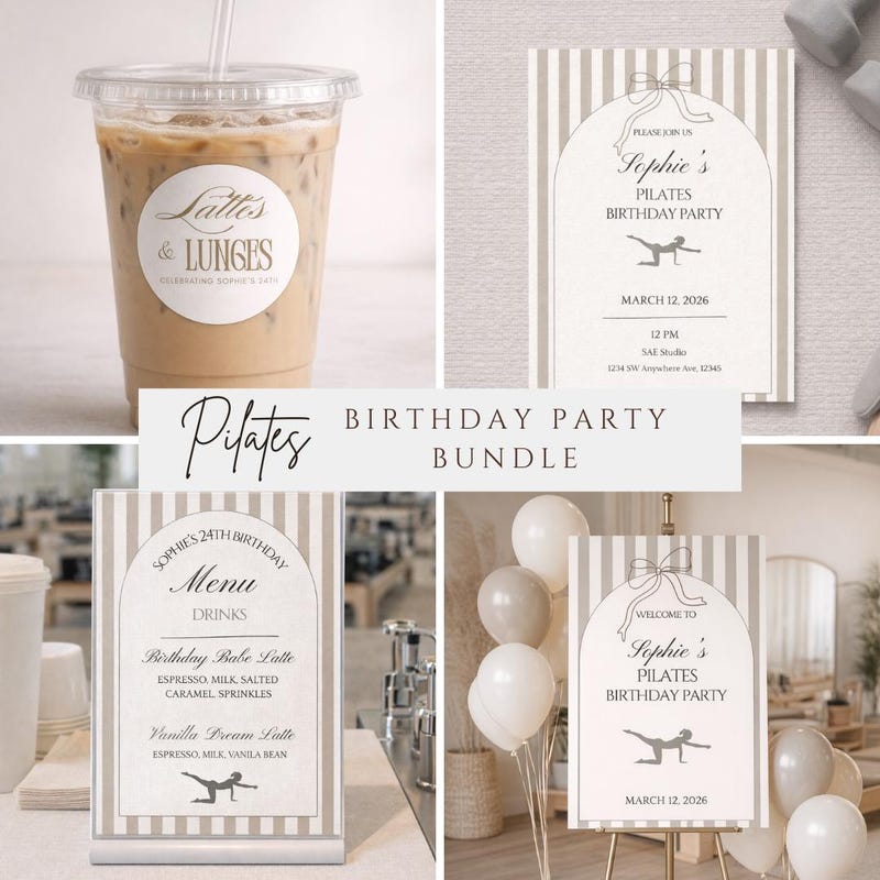 Pilates Theme Party Etsy
