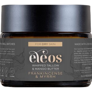 Whipped Tallow Mango Body Butter: Frankincense Myrrh, Organic Grassfed (4 oz)