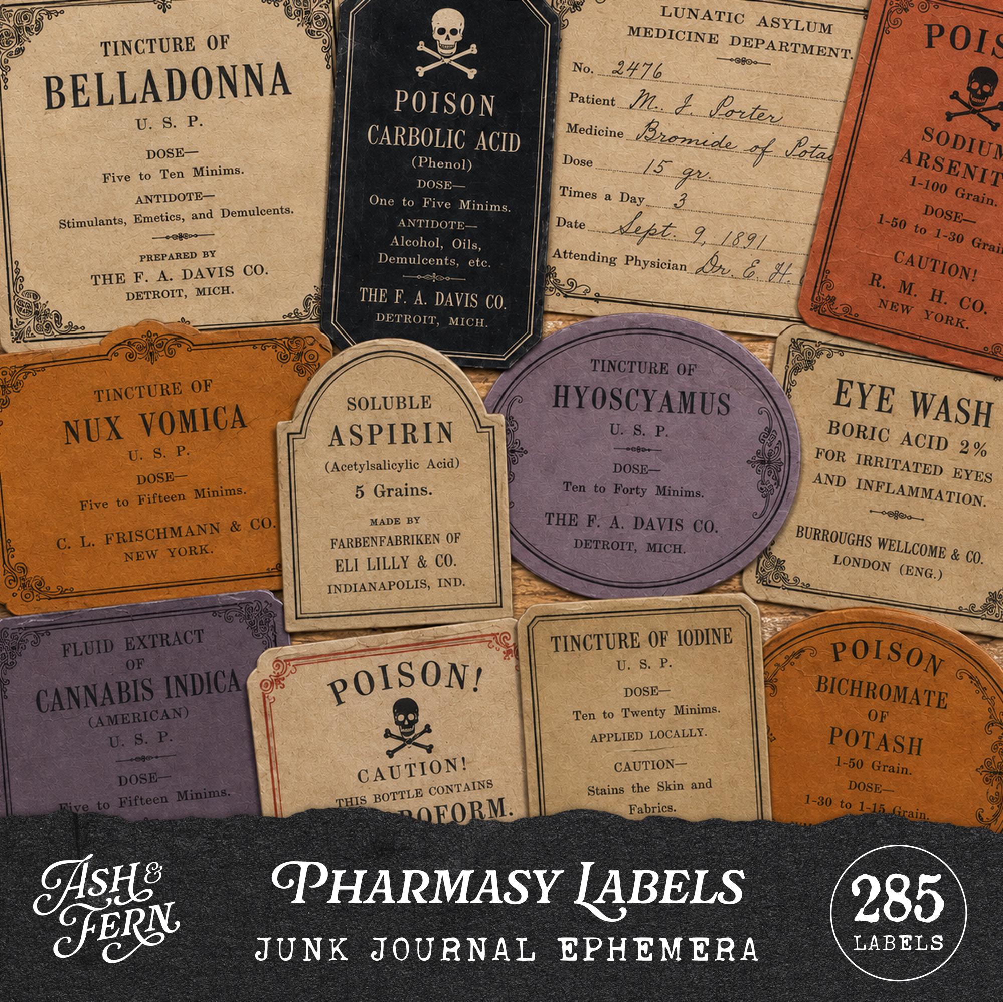 Victorian Medicine Bottle Label - Etsy