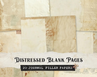 Vintage Aged Paper Textures: Distressed Blank Pages (Digital Download)