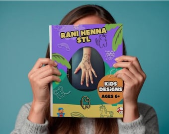 Libro de diseños de henna para niños imprimible / Diseños de mehndi para niños (descarga digital) 36 diseños