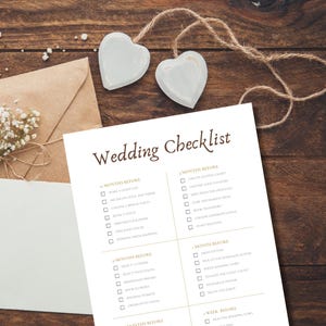 Wedding Checklist, Wedding Planner, Wedding Programm, Printable, Self Reflect