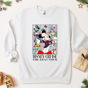 Sudadera de Mickey Mouse inspirada en Disney Cruise: personajes de dibujos animados retro, regalo acogedor unisex, ropa temática para vacaciones
