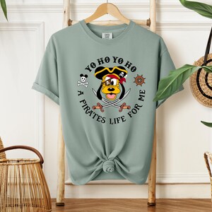 Yo Ho Ho Pirate Dog T-Shirt - Funny Pirate Theme Tee, Cute Cartoon Graphic Shirt, Comfort Colors Tee, Gift for Dog Lovers & Pirate Fans