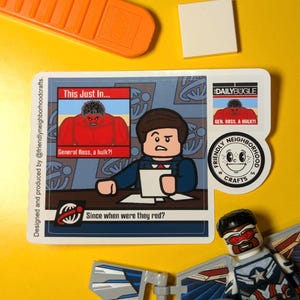 LEGO マーベル レッドハルク、カスタムステッカー - キャプテン・アメリカ ブレイブ・ニュー・ワールド パック