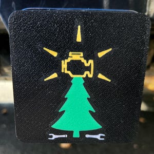 Check Engine Light Christmas Tree 2&quot; Hitch Cover