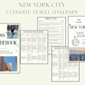 Ultimate New York City Guidebook: Local&#39;s Food & Travel Itinerary (Digital Download