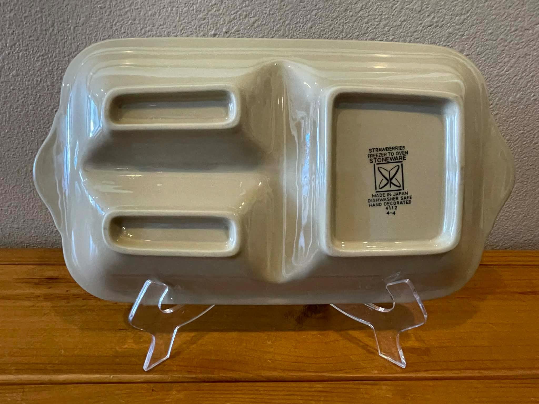 Vintage 1970s Compartmentalized Stoneware Platter From Japan With ...