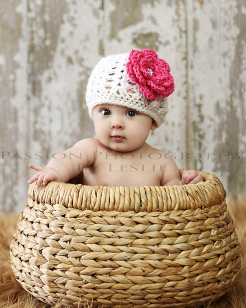Baby Girl Hat Newborn Crochet Hat Spring Hat Summer Baby Etsy