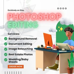 Photoshop Image Editing, Photo Edit, Professional Edit Service, Custom Photo Enhancement, Image Touch Up, Photo Editing, Photoshop Editing