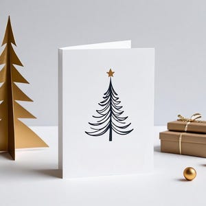 Cartão de Natal fofo, Cartão de Feliz Natal, Cartão de Natal digital.