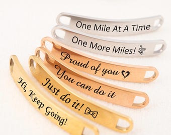 Etiquetas personalizadas para zapatillas de running: regalo grabado de acero inoxidable para corredores