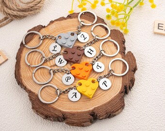 Porte-clés coeur personnalisé : cadeau gravé pour couple/amis