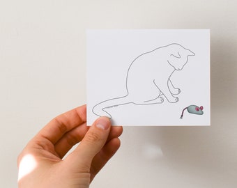 Cat and Mouse Notecards (Set of 8)