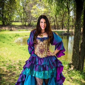 Purple and hotsell teal dress