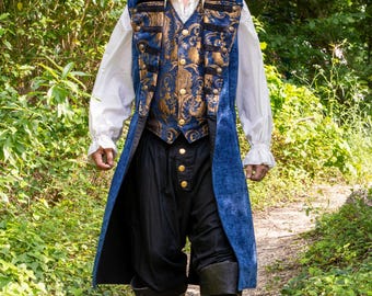 Men's matching Jacket and  Vest, Pirate, Wizard, Vampire