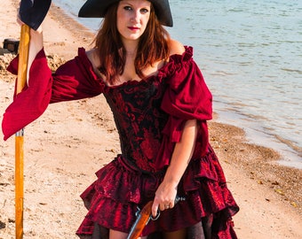 Burgundy Pirate Costume