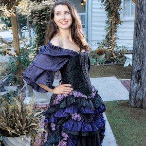 Fairy Fancy Plum Shimmer zilveren blouse, hemd, boerenblouse, steampunk, Victoriaans, Renaissance, middeleeuws, western, piraat, fee, shirt