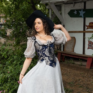 Light Silver Fancy Saloon Skirt, Renaissance Skirt, Steampunk, Fairy, High-low Style, Long Ruffles