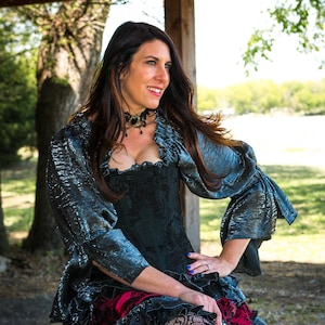 Steampunk Silver Shimmer Fancy Chemise Blouse, Saloon Girl, Fairy, Renaissance, Pirate,  Victorian, Wild West, Renaissance, Shirt