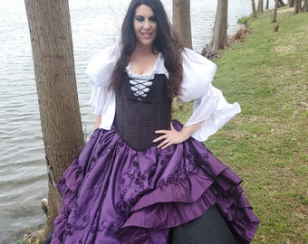 Les Femmes Renaissance Maxi Robe Médiévale Victorien Robe De Bal Halloween Costumes UK