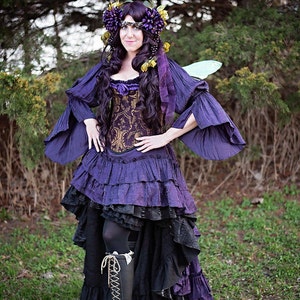 Falda pirata arrugada negra de lujo, vestido de baile de vampiro  victoriano, renacimiento, Halloween, boda steampunk, boda de disfraces -   México