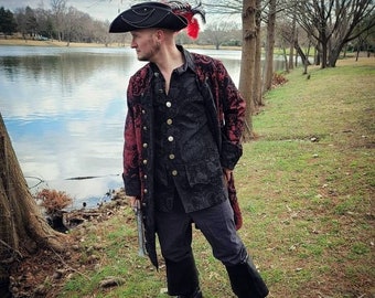 Pirate Vest, Steampunk, Waistcoat, Historical, Cosplay, Victorian, Wedding, Men's, Reenactment, Scottish Highland