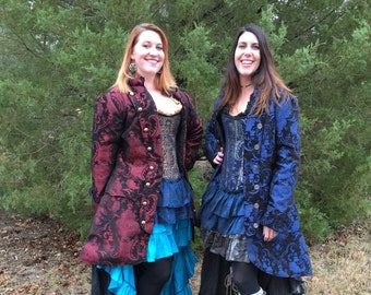 Custom Color Women's Captain's Coat, Pirate Coat, Renaissance Costume, Ren Faire, Female Pirate