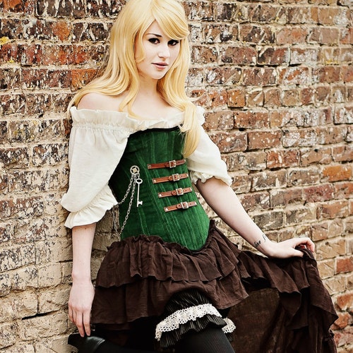 Brown Saloon Girl Skirt Steampunk Renaissance Medieval | Etsy