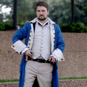 Colonial Captain America Hamilton Coat, General George Washington, Revolutionary War, Military, Lafayette, Alexander, Broadway, Reenactment