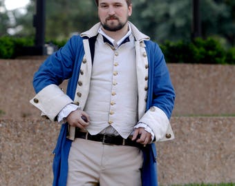 Colonial Captain America Hamilton Coat, General George Washington, Revolutionary War, Military, Lafayette, Alexander, Broadway, Reenactment