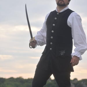 Pirate Vest, Steampunk, Waistcoat, Historical, Cosplay, Victorian, Wedding, Men&#39;s, Reenactment, Scottish Highland